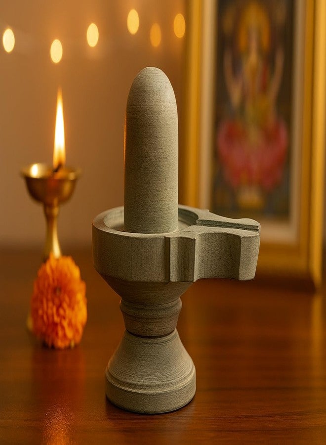 athizay 7.5 سم حجر رمادي لـ Puja | شيفا لينجام أيدول لماندير، السيارة، الهدايا | لعبة Shivratri الطبيعية المصنوعة يدويًا لشهر شرافان وShivratri Pooja - Image 3
